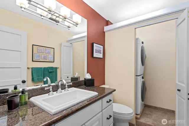 Half Bath with washer/dryer shown