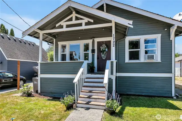 Relax on your large front porch!