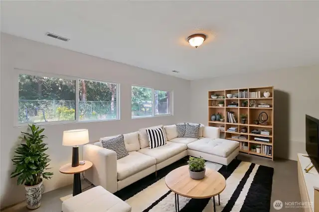 Virtually Staged Rec Room