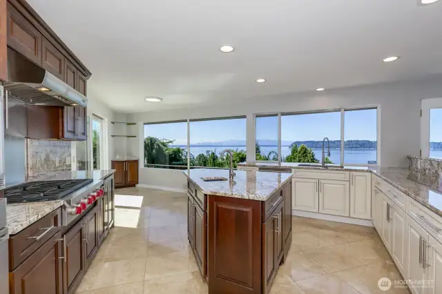 You can enjoy the view morning, noon & night from any where in the kitchen. Washing dishes is even enjoyable.