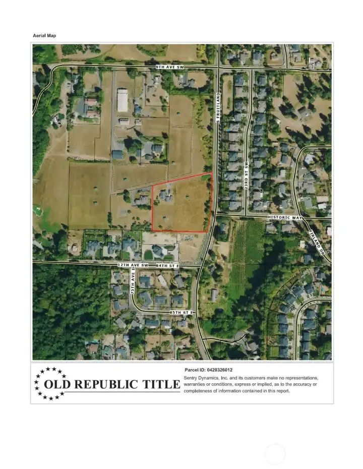 Aerial view of parcel