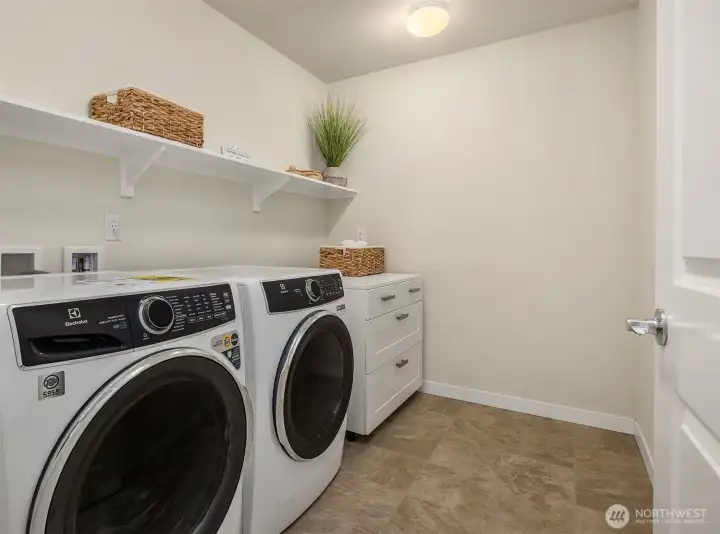 Large utility room is conveniently located on the second floor.