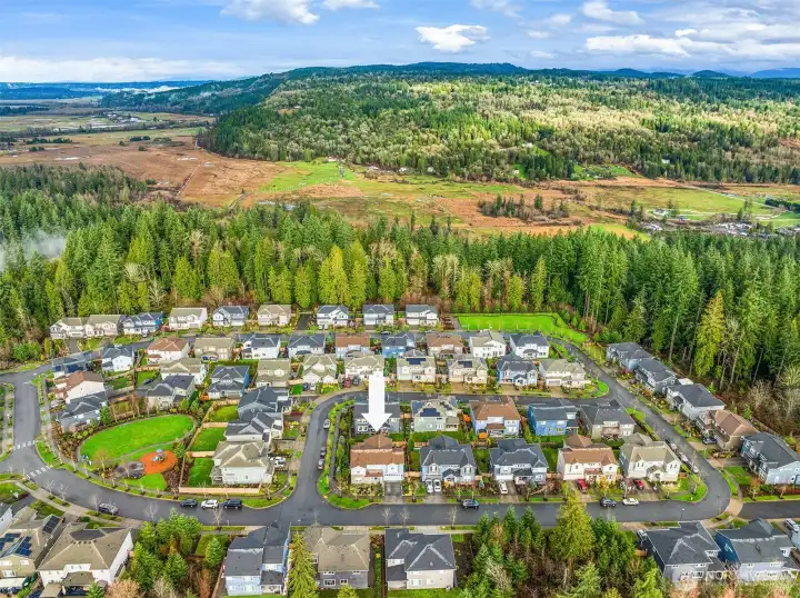 Exceptional location: walking distance to high school, parks, trails, shops, downtown Duvall dining, and Microsoft Connector.