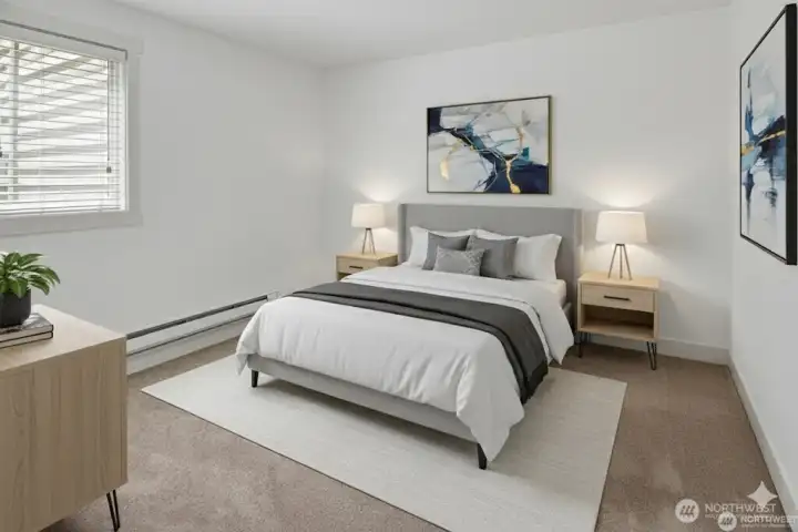 Virtually Staged Guest Bedroom