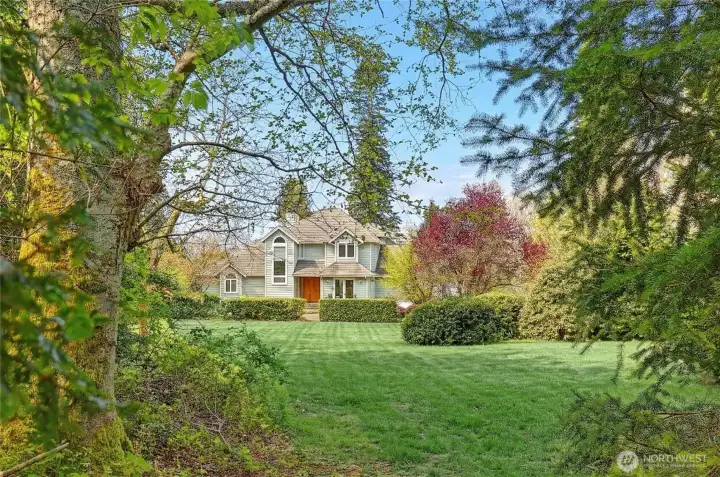 From the woodland trail...what a cool picture.  Look at this picture it should get the home on acreage award of  the year.