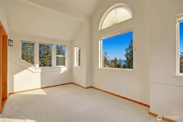 Sunroom with great windows and view...faces west.