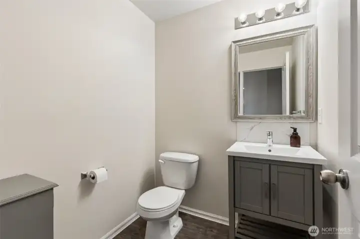 First floor powder room, not cramped like some you find!