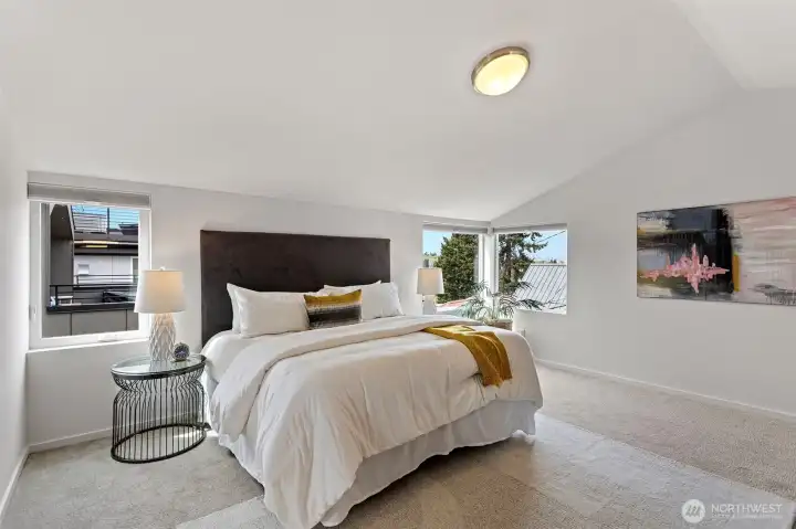 Top floor primary bedroom