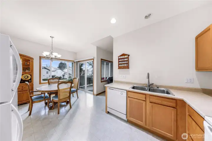 Open Kitchen with Ample Cabinet Storage  and Efficient Layout