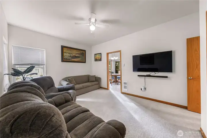 Additional Living Room or Flex Space for  Media or Guests - Virtually Decluttered
