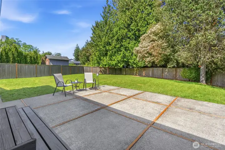 Entertainment size patio and fully fenced yard. Entertainment size patio and fully fenced yard.