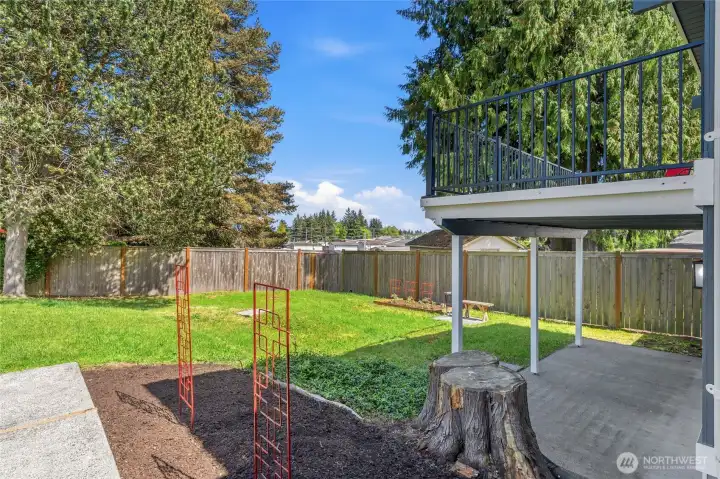 Additional patio and garden space already boosts tomato and strawberry plants. Additional patio and garden space already boosts tomato and strawberry plants.