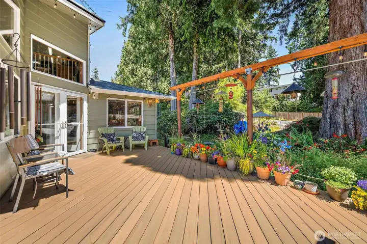 Large Deck Overlooking Garden Large Deck Overlooking Garden