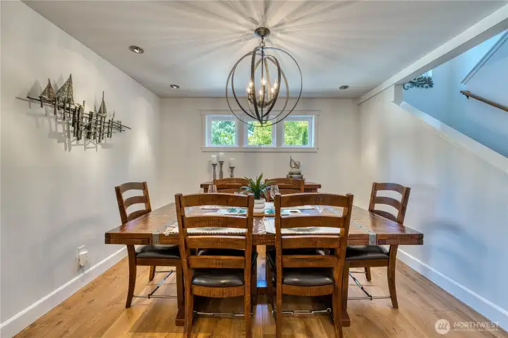 Spacious formal dining room.