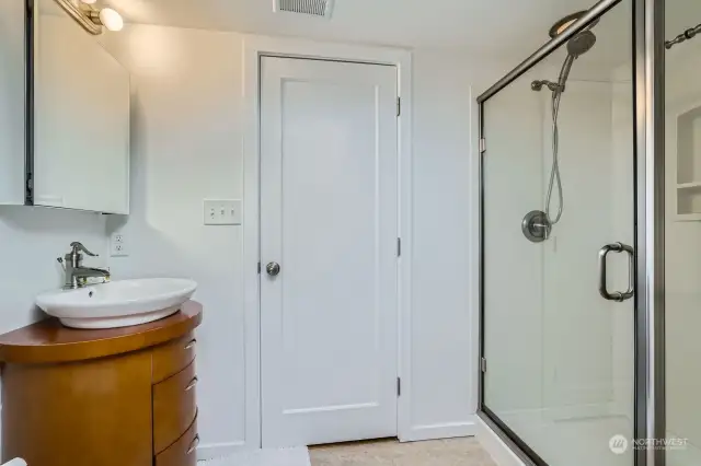 Upstairs shower.