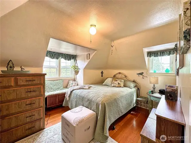Upstairs primary bedroom gives privacy and space