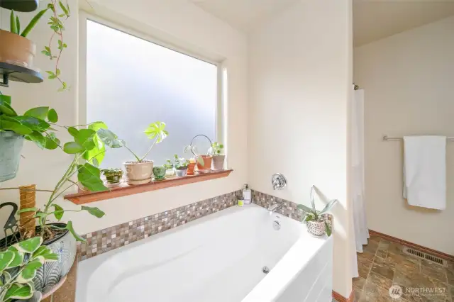 Shower included in primary bathroom