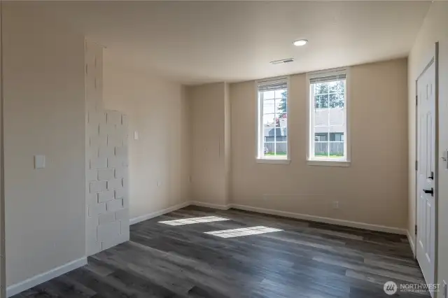 Bonus room mail level with exterior door.