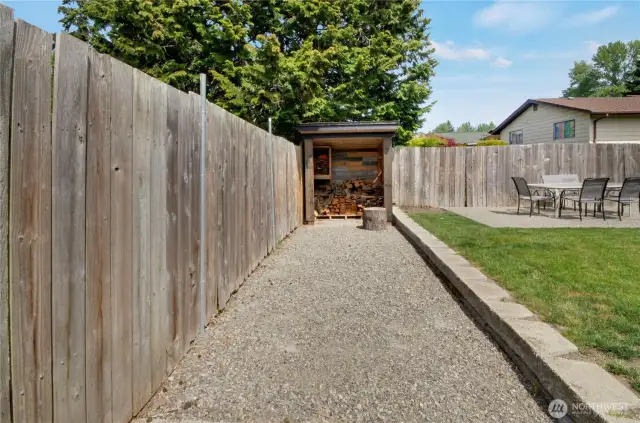 In addition to the main garden shed there is an additional outbuilding for even more storage.