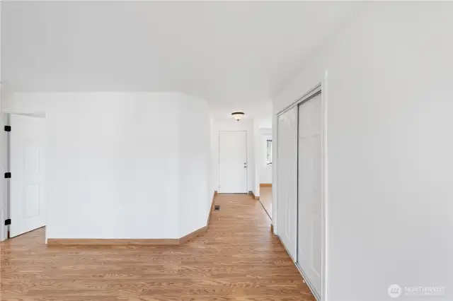 Showing the front entry