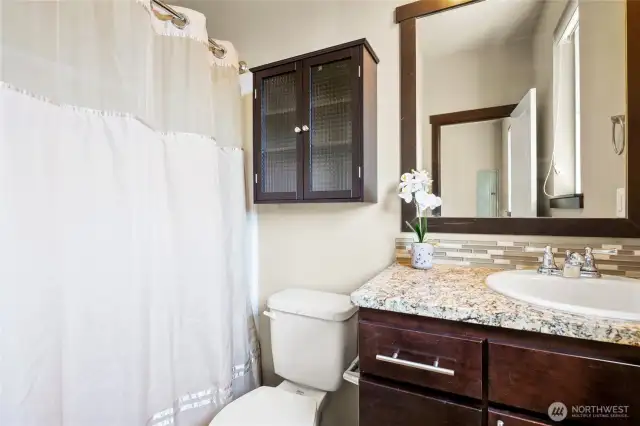 Bathroom off of bedroom
