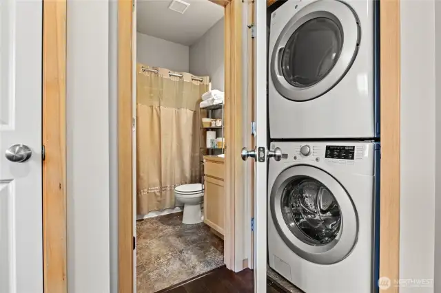 ADU laundry and bathroom