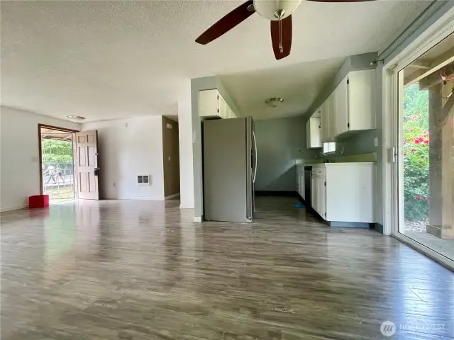 Dining Area to Kitchen and Living Room
