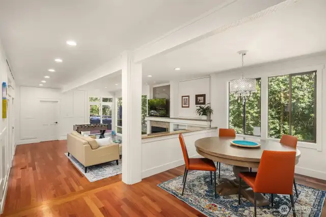 Multi functional entertainment room leading to north deck.