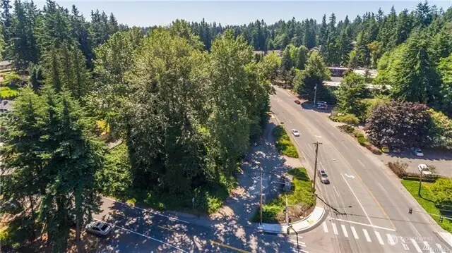 Great aerial photo showing all three curb cuts and three driveways. Acesss, Access, Access.