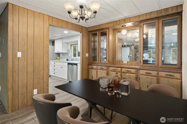 Dinning area virtually staged