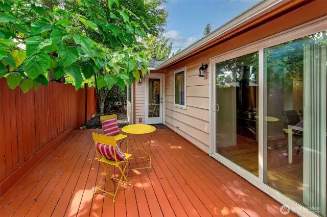 Huge private deck
