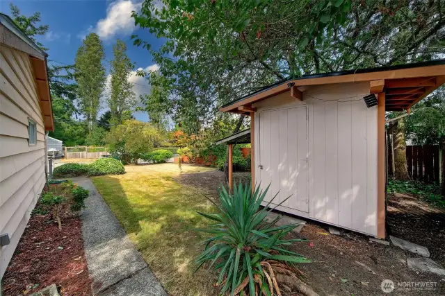 Storage outbuilding.