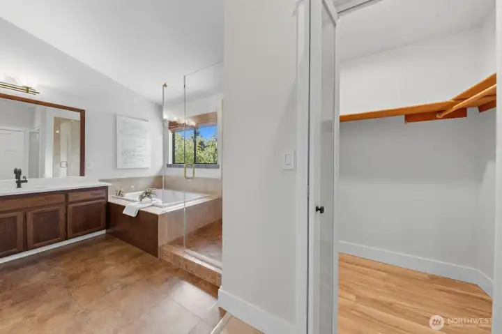 One of two walk-in closets
