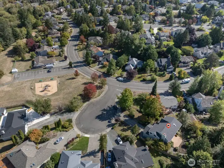 Located on a cul-de-sac next to Brierwood Park