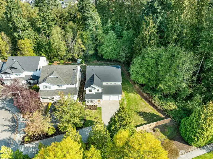 Aerial view looking north.