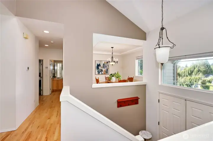 Three more rooms are downstairs...