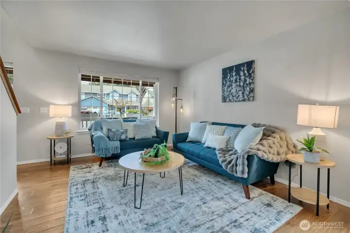 Natural light from large front window