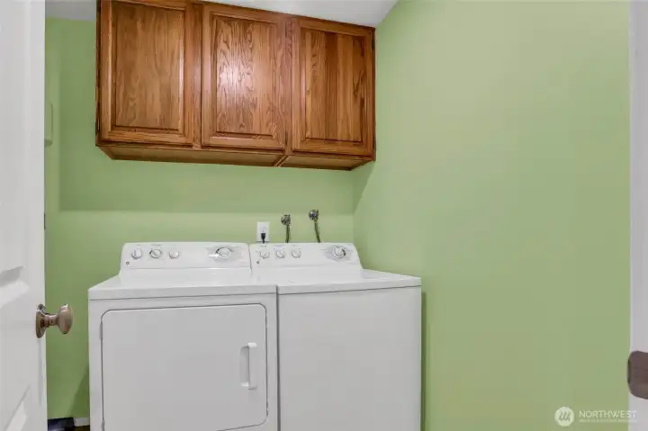 Utility Room. Washer and Dryer stay