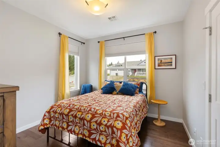The third bedroom provides the option of a lovely guest space with large closet and ample natural light.