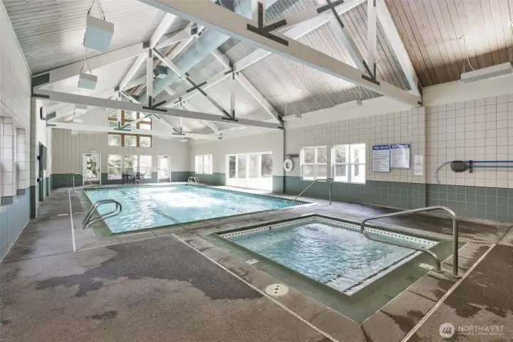 The Bay Club also offers an enclosed pool and spa!