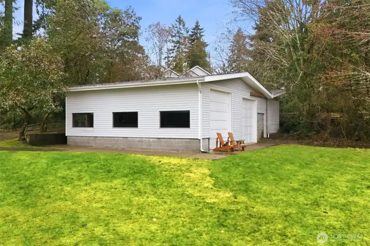 Community boathouse to store all your kayaks, canoes, etc.
