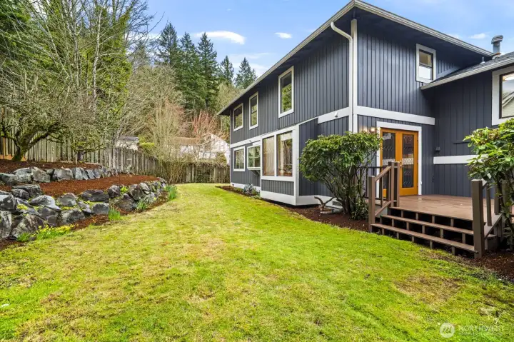 Backyard is fully fenced.