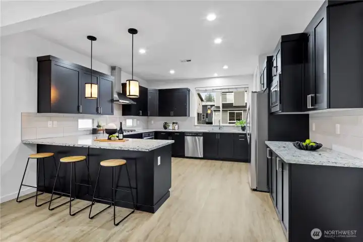 Stunning kitchen with SS appliances