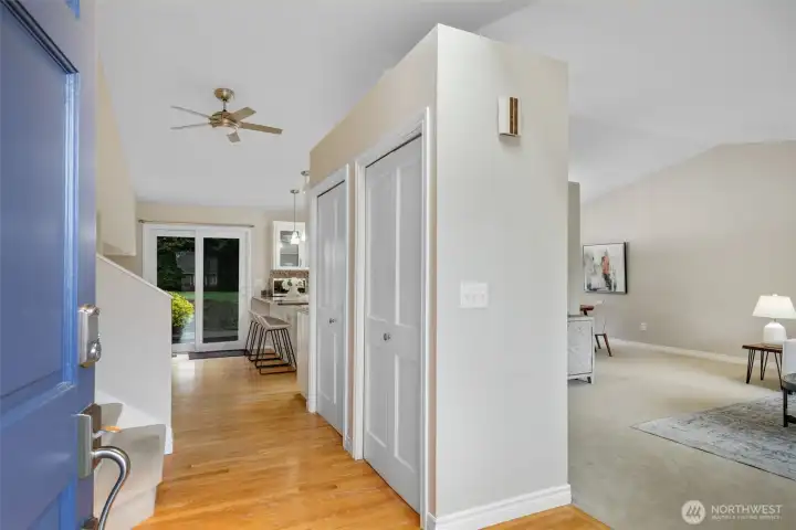 See how the entry and living room connect with entry storage in the middle.