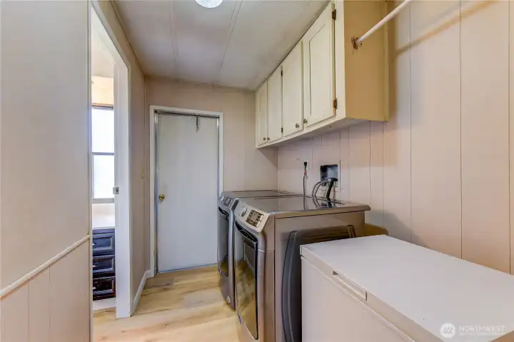 Laundry room and back door