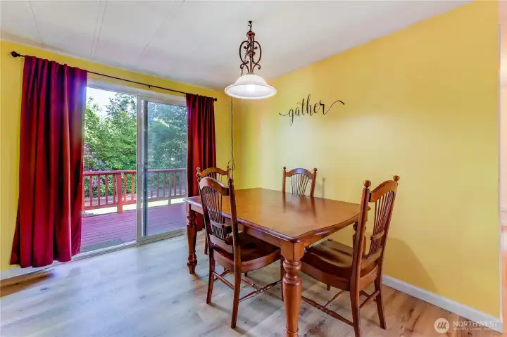 Dining area off of kitchen