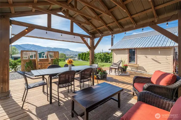 Great outside entertaining with pool and views