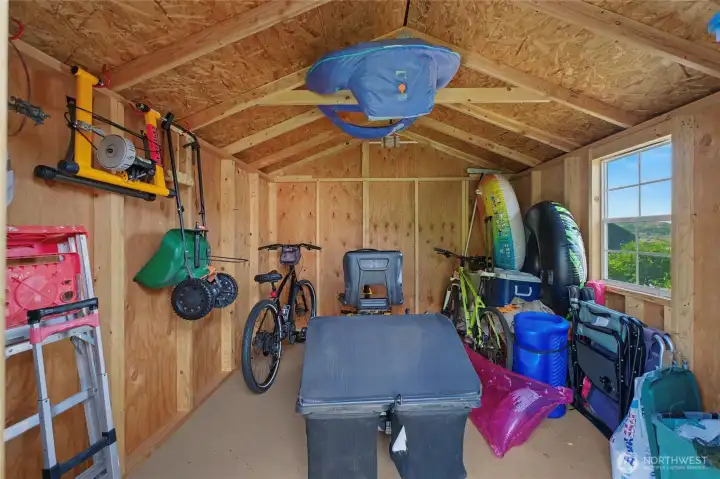 Shed interior