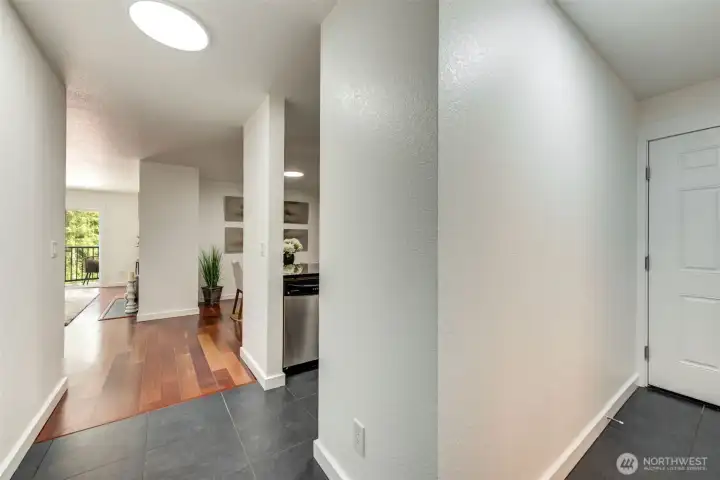 Another view of the hallway/entry.