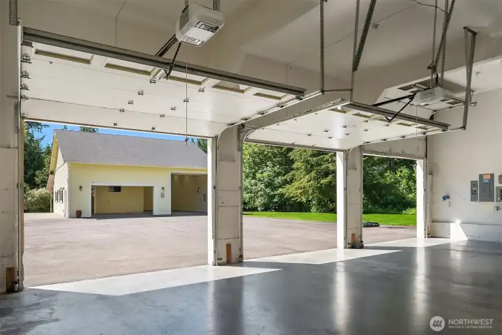 Shop has 16+/- ft ceilings